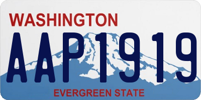 WA license plate AAP1919