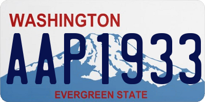 WA license plate AAP1933
