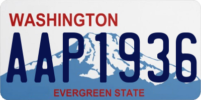 WA license plate AAP1936