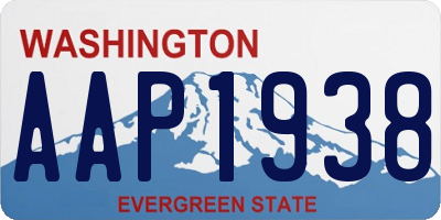 WA license plate AAP1938