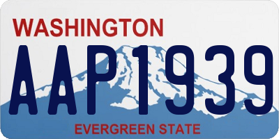 WA license plate AAP1939