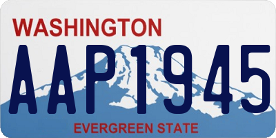 WA license plate AAP1945