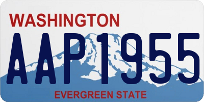 WA license plate AAP1955