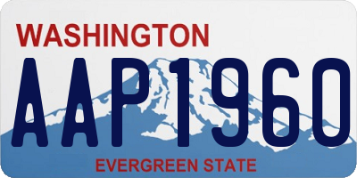 WA license plate AAP1960