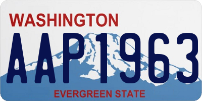 WA license plate AAP1963