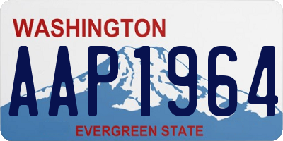 WA license plate AAP1964