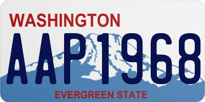 WA license plate AAP1968