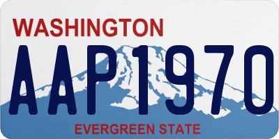 WA license plate AAP1970