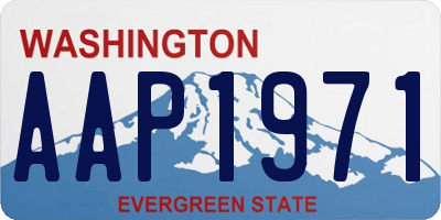 WA license plate AAP1971