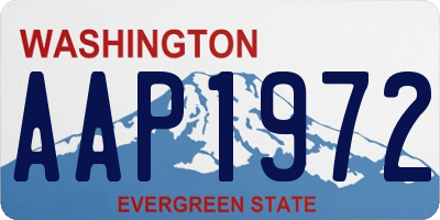 WA license plate AAP1972