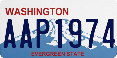 WA license plate AAP1974