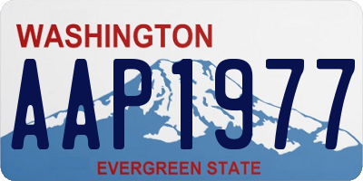 WA license plate AAP1977