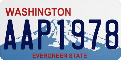 WA license plate AAP1978