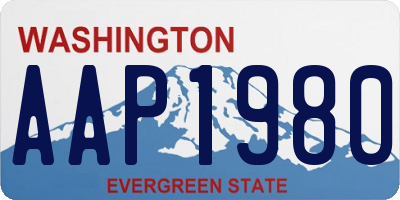 WA license plate AAP1980