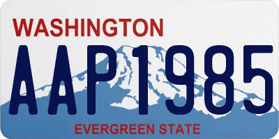 WA license plate AAP1985