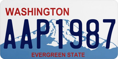WA license plate AAP1987