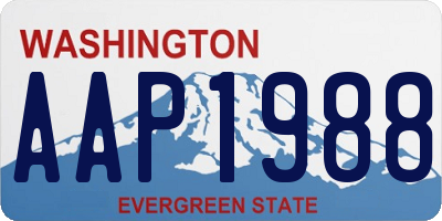 WA license plate AAP1988