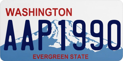 WA license plate AAP1990