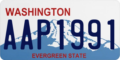 WA license plate AAP1991