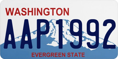 WA license plate AAP1992