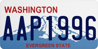 WA license plate AAP1996