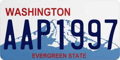 WA license plate AAP1997