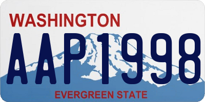 WA license plate AAP1998