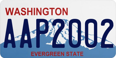 WA license plate AAP2002