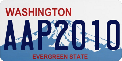 WA license plate AAP2010