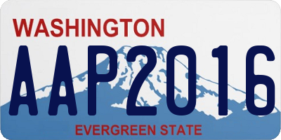 WA license plate AAP2016