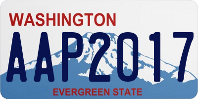 WA license plate AAP2017