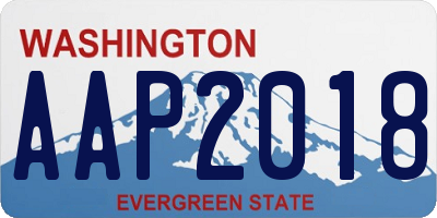 WA license plate AAP2018