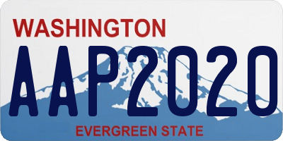 WA license plate AAP2020