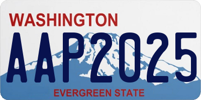 WA license plate AAP2025