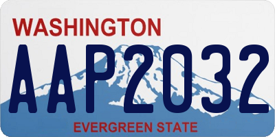 WA license plate AAP2032