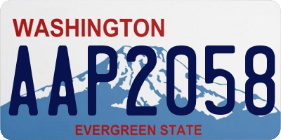 WA license plate AAP2058