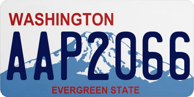 WA license plate AAP2066