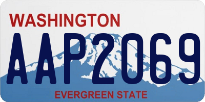 WA license plate AAP2069