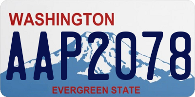 WA license plate AAP2078