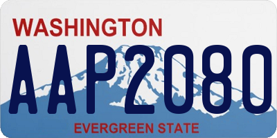 WA license plate AAP2080