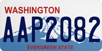 WA license plate AAP2082