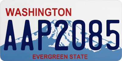 WA license plate AAP2085