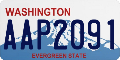 WA license plate AAP2091