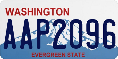 WA license plate AAP2096