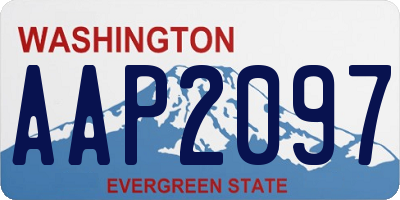 WA license plate AAP2097