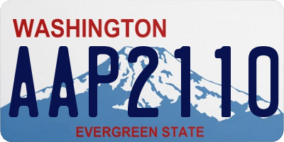 WA license plate AAP2110