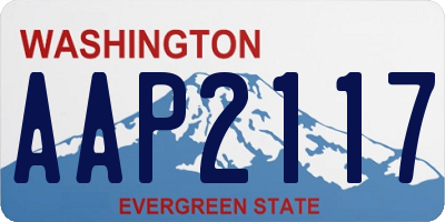 WA license plate AAP2117