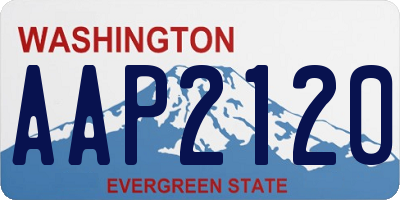 WA license plate AAP2120