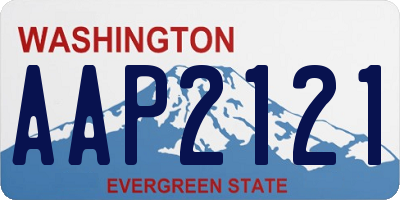 WA license plate AAP2121