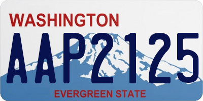 WA license plate AAP2125